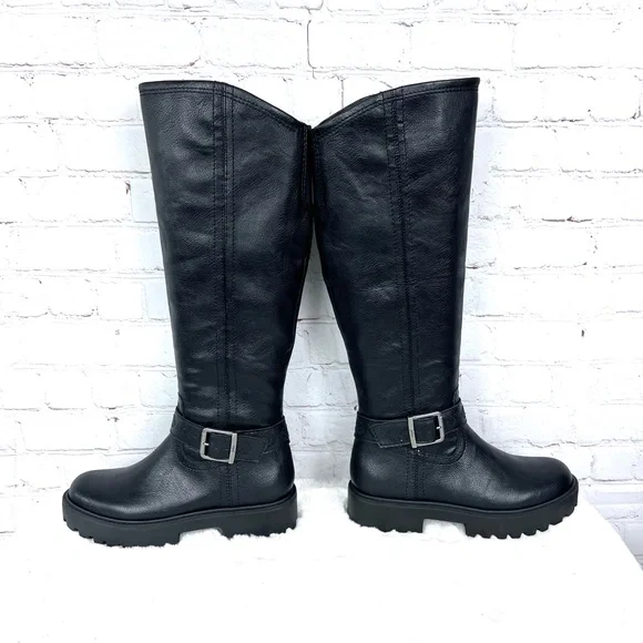 ⏳••NIB🤩 |•ZODIAC•| 'Solana' Rubber Tread Knee High Faux Leather Boots•• - Picture 7 of 15